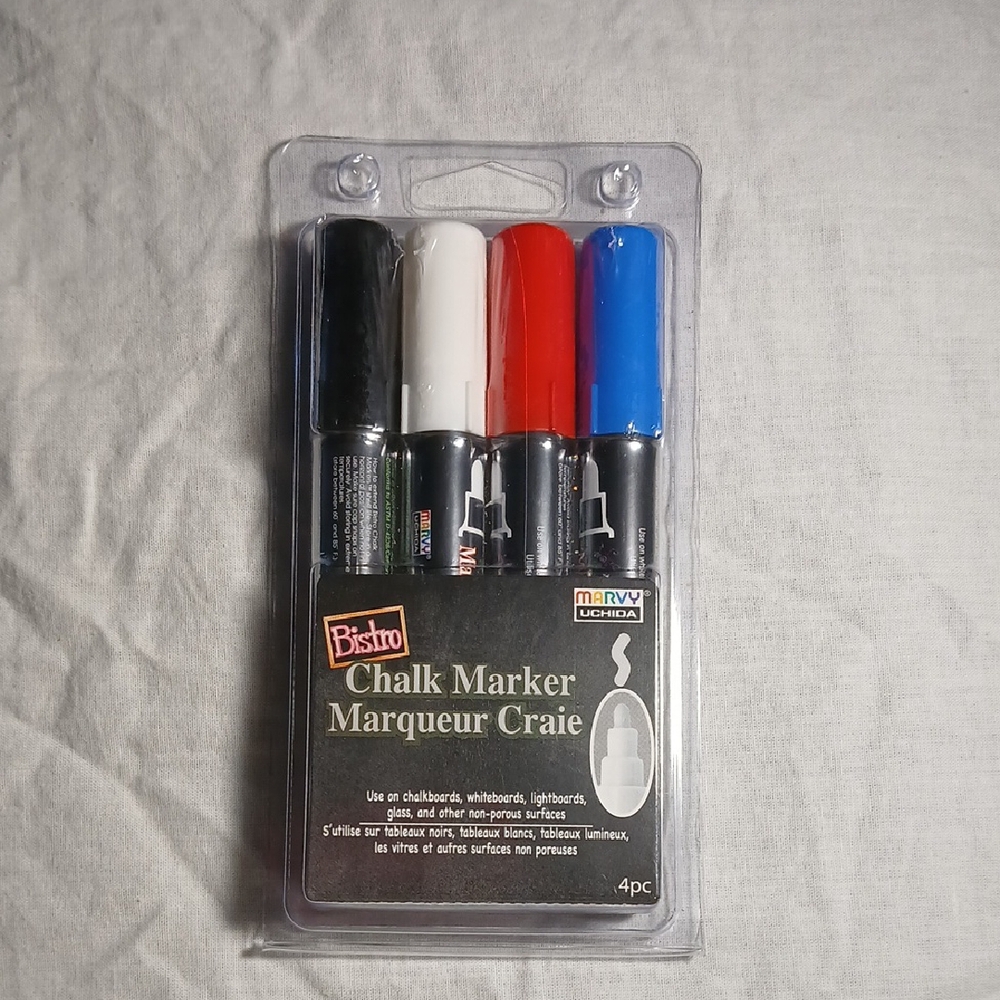 Black and White Chalk Markers for Office Arts & Crafts